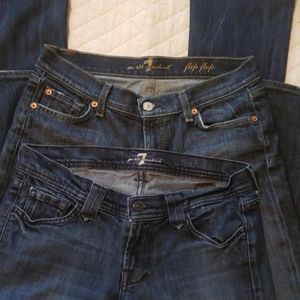 Bundle of 2...7 for all mankind jeans Sz. 27